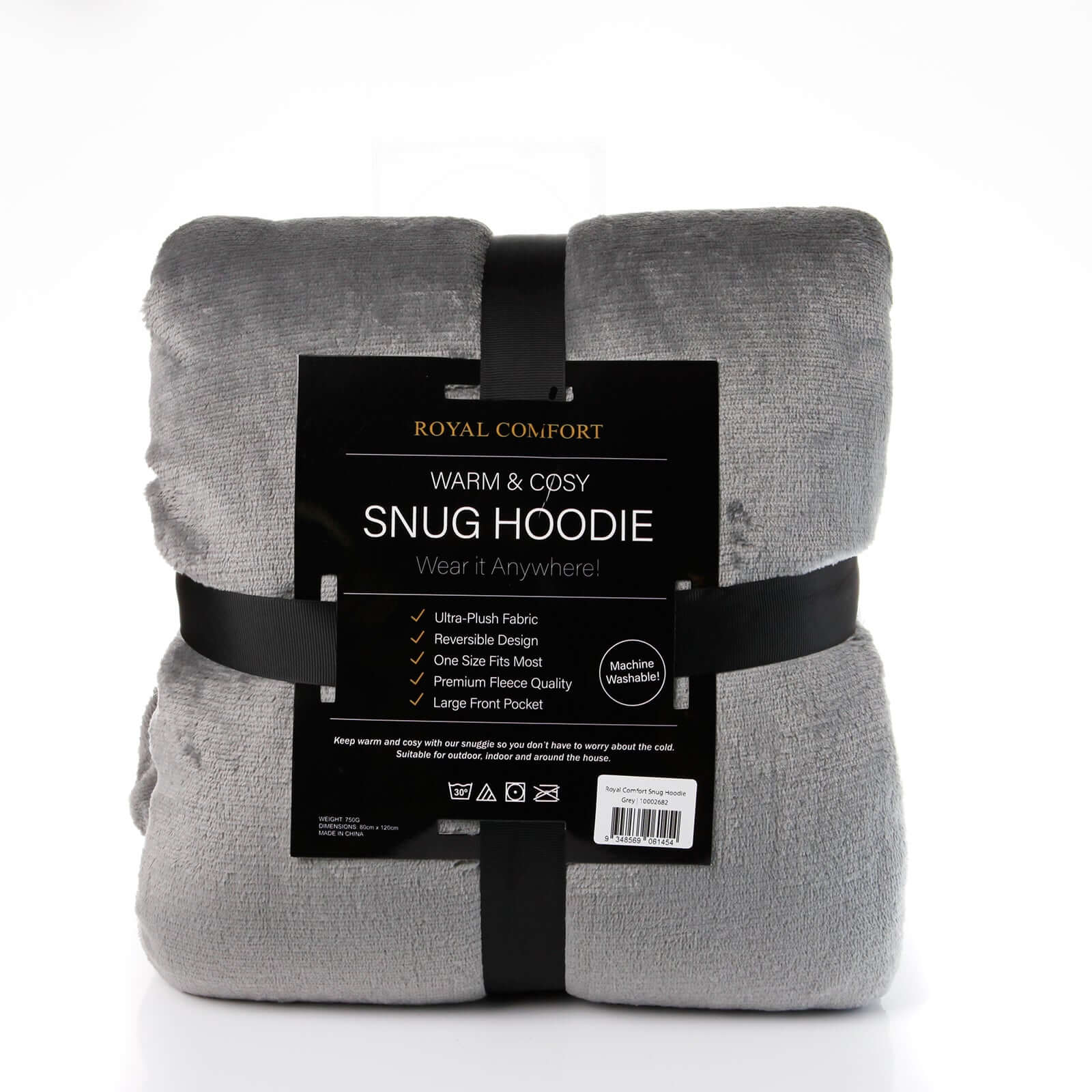 Royal Comfort Snug Hoodie - Grey-1887313134671237124