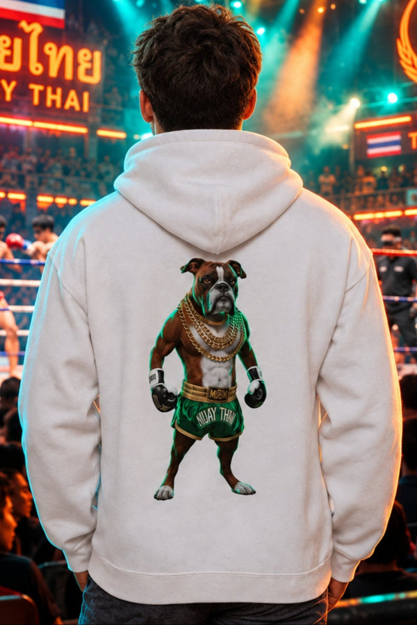 Fun & Unique Boxer Dog Muay Thai Hoodie for Dog Lovers