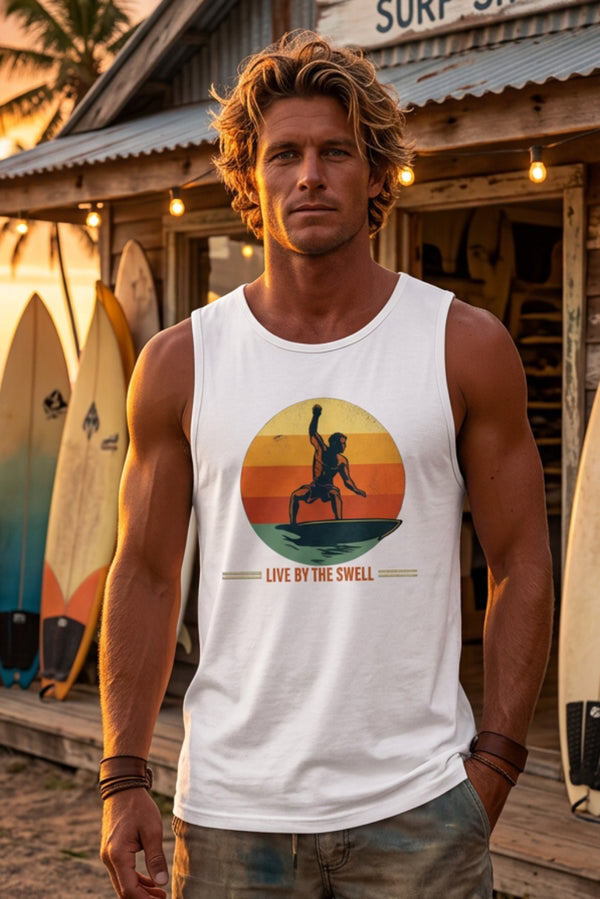Swell Tank Top – Men's Retro Surf Graphic Tank