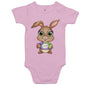 Cute Easter Bunny Design Baby Onesie Pink, perfect for baby's celebrating Easter