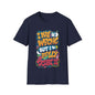 Funny typography T-shirt with quote "I may be wrong, but I really doubt it" in colorful design. Perfect for casual wear.