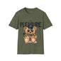 Playful teddy bear graphic tee with bold text 'The Pleasure Is All Mine', perfect for casual fashion.