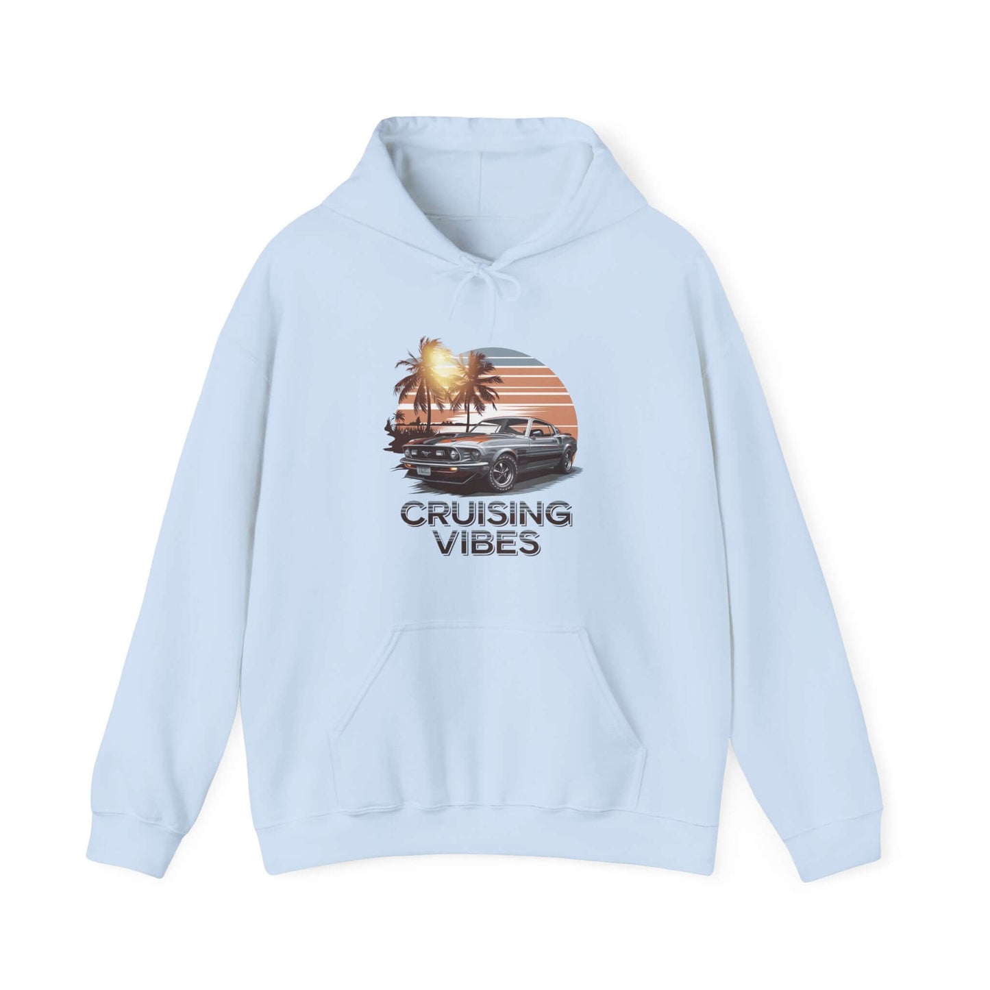 Mustang Sunset Beach Hoodie - Cruising Vibes