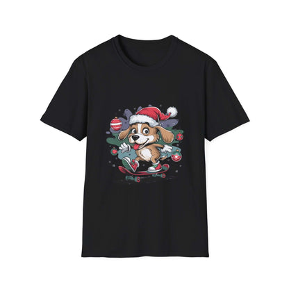 Christmas Dog Skateboard T-Shirt