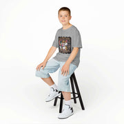 Kids Tee - Playful Cat Eating Ice Cream Design - Cookies Trend Collective
