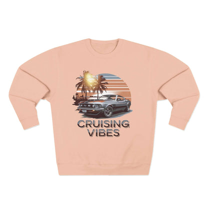 Mustang Sunset Crewneck Sweatshirt - Cruising Vibes