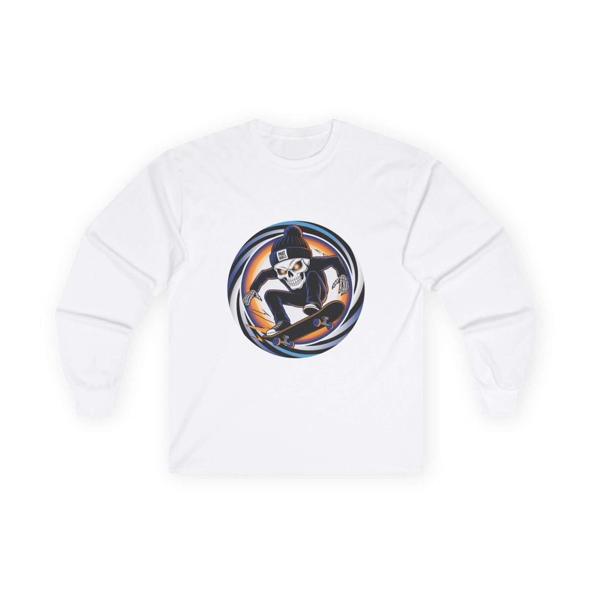 Skater Tee - Edgy Retro Skeleton Design - Cookies Trend Collective