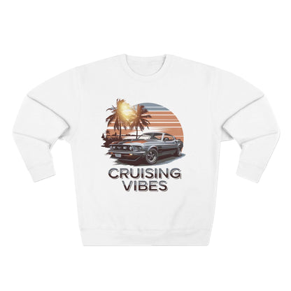 Mustang Sunset Crewneck Sweatshirt - Cruising Vibes