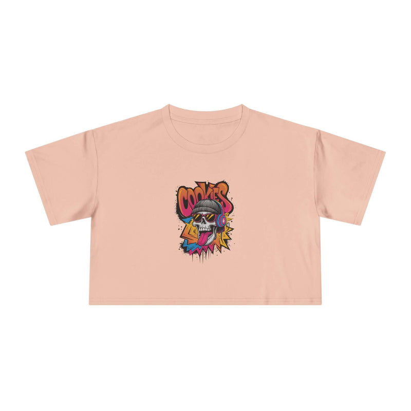 Graffiti Skull Crop Tee – Unleash Your Edgy Style - authentic product design