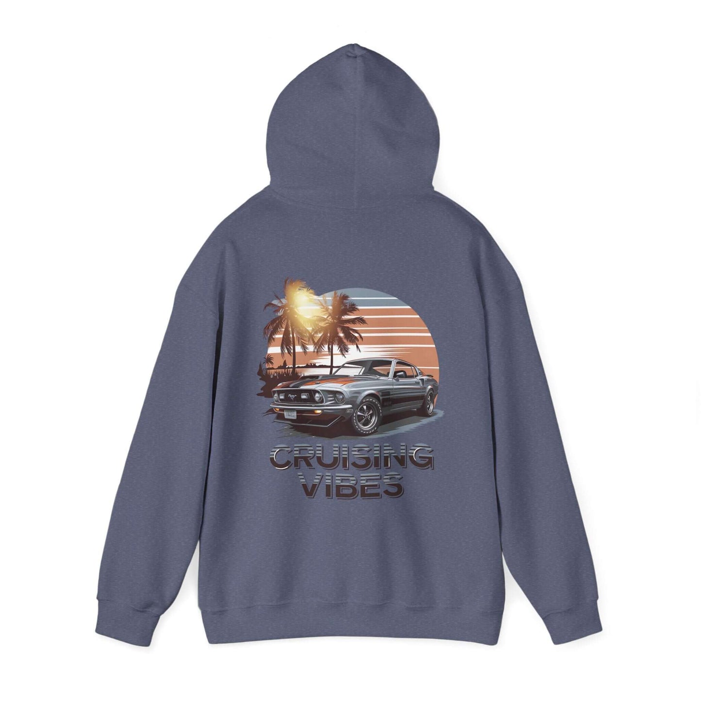 Mustang Sunset Beach Hoodie - Cruising Vibes