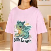 Kids Tee Little Dragon, Cartoon Character Design - Cookies Trend Collective