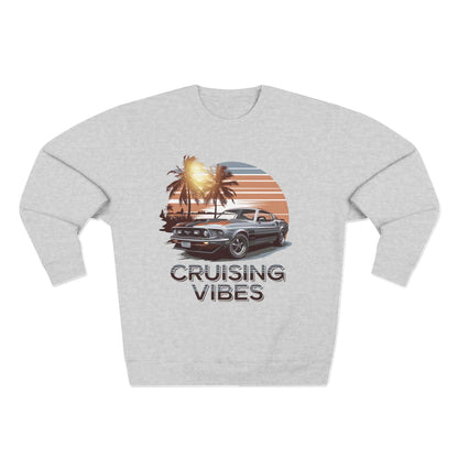 Mustang Sunset Crewneck Sweatshirt - Cruising Vibes