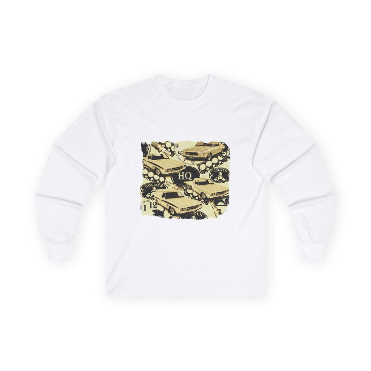 Retro Car Long Sleeve Tee - 70's HQ Holdens Design - Cookies Trend Collective