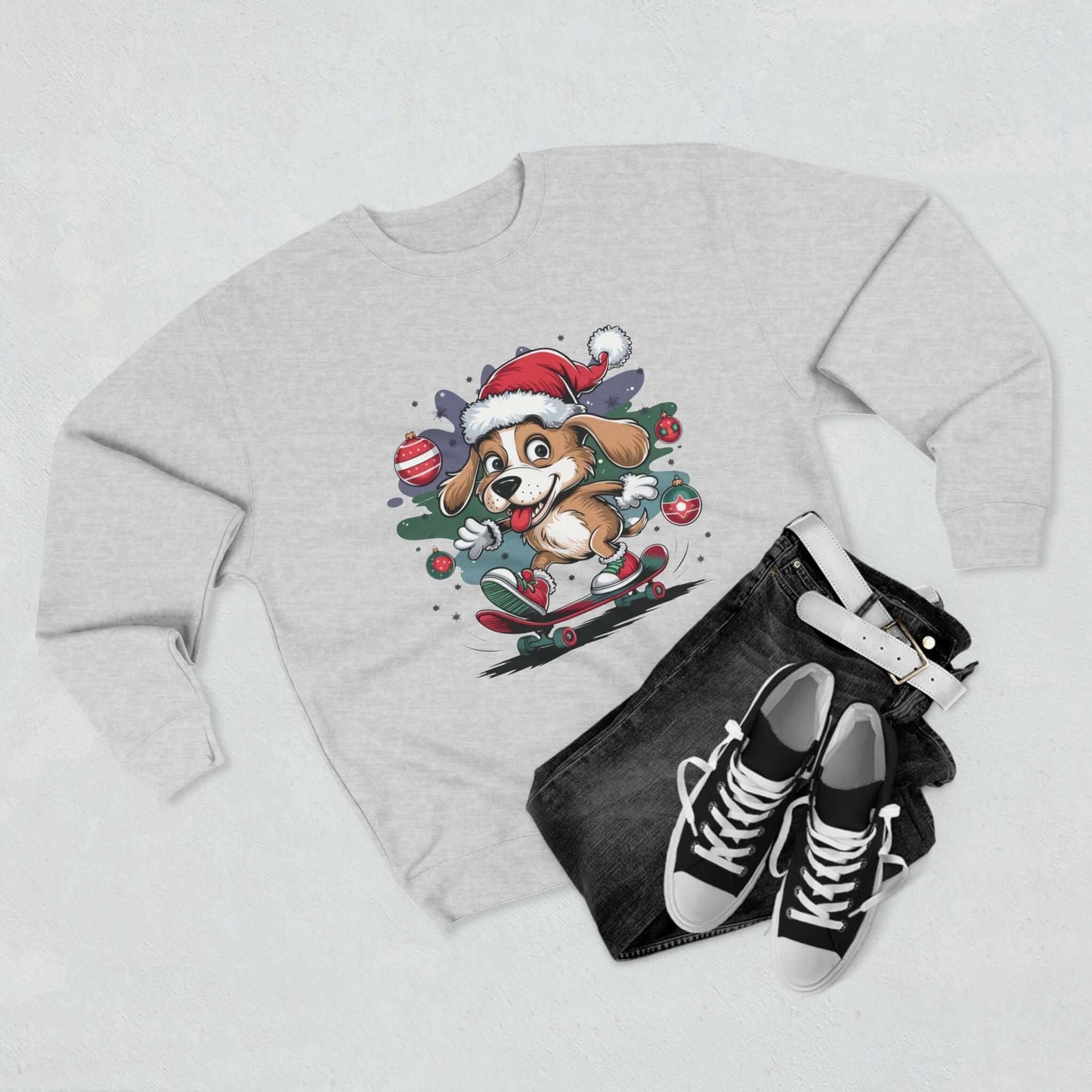 Santa Dog Crewneck Sweatshirt