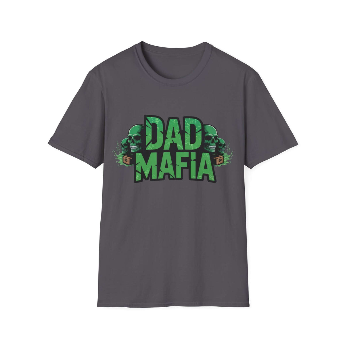 Dad Mafia T-Shirt - Lettering with Neon Green Accents - Cookies Trend Collective
