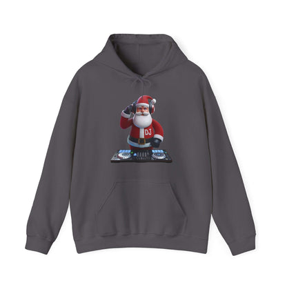 Hooded Sweatshirt Santa DJ Christmas Holiday Music Lover Gift