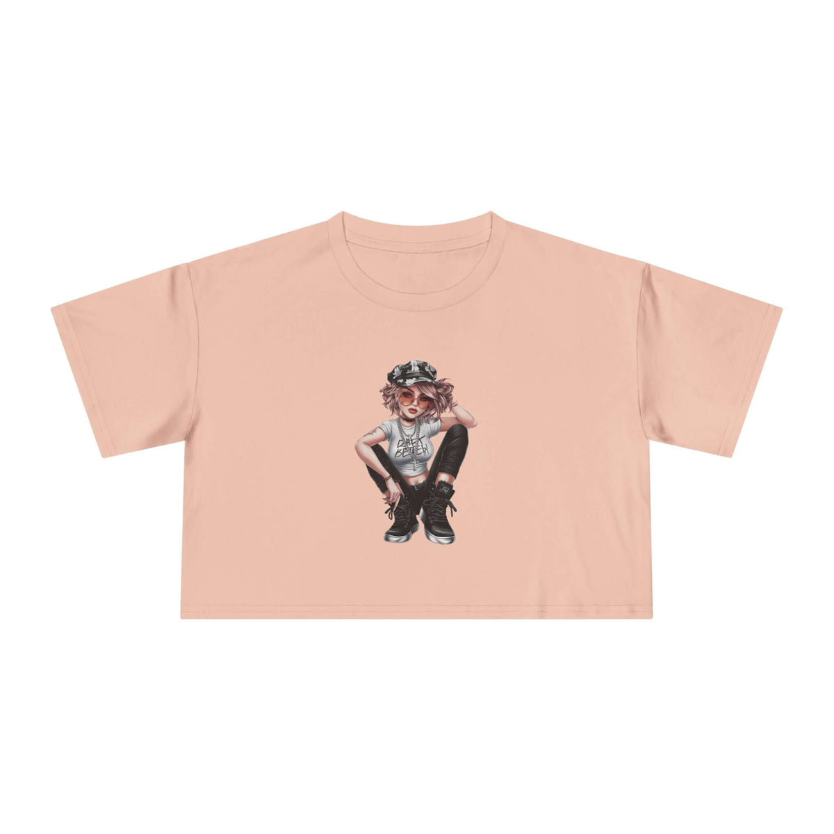 Crop Tee - Young Girl wearing Urban Streetwear Design - Cookies Trend Collective