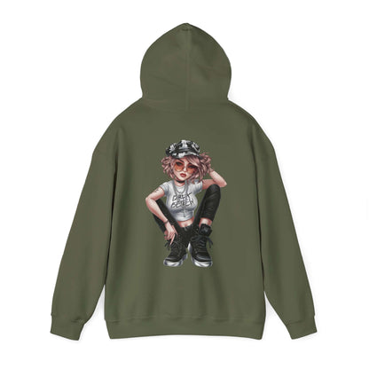 Urban Girl Hoodie - Streetwear and Bling Pose