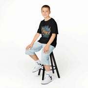 Kids Tee Lazy Cat at Beach - Too Lazy to be Lazy Design - Cookies Trend Collective