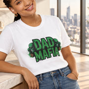 Dad Mafia T-Shirt - Lettering with Neon Green Accents - Cookies Trend Collective