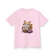 Kids Tee - Cute Kitten Playing in Basket - Cookies Trend Collective