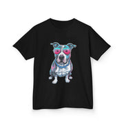Kids T-shirt - Synth Wave Pit Bull Dog Design - Cookies Trend Collective