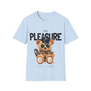 Playful Graphic T-Shirt - 'The Pleasure Is All Mine' Cute Teddy Design - Cookies Trend Collective
