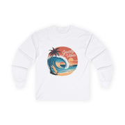 Long Sleeve Tee - Tropical Beach Sunset Wave Vibes - Cookies Trend Collective