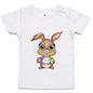 Cute Easter Bunny infant tee with colorful graphic, perfect for toddlers, featuring a playful design.