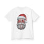 Cool Santa kids t-shirt featuring modern Santa with sunglasses and festive vibes for holiday cheer.