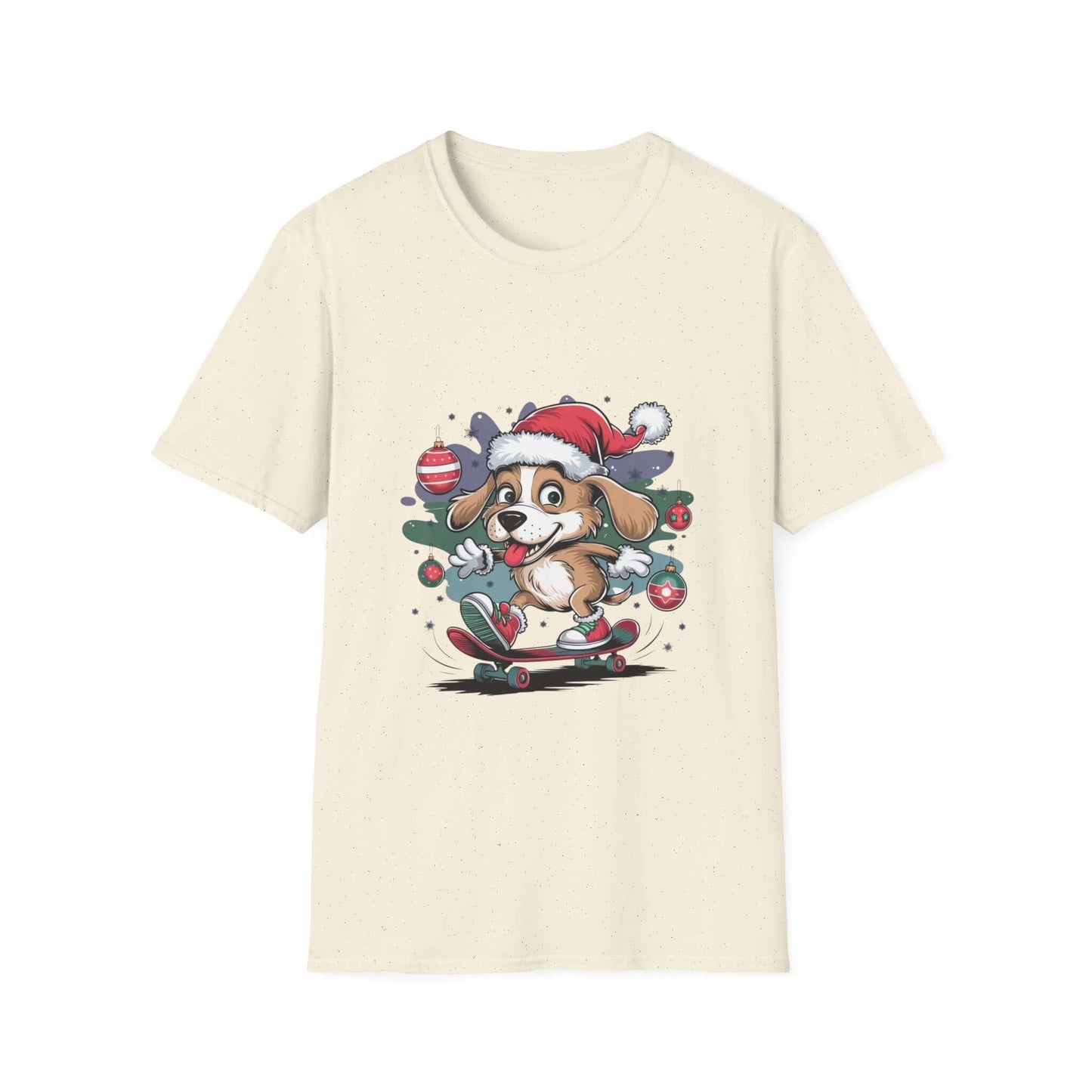 Christmas Dog Skateboard T-Shirt