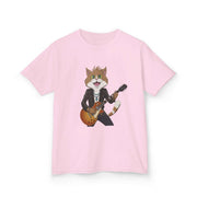 Kids Tee - Rockstar Cat Playing Electric Guitar - Cookies Trend Collective