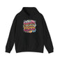 Colorful floral hoodie with quote 'I'm not perfect, but I am limited edition', stylish and cozy design for adults.