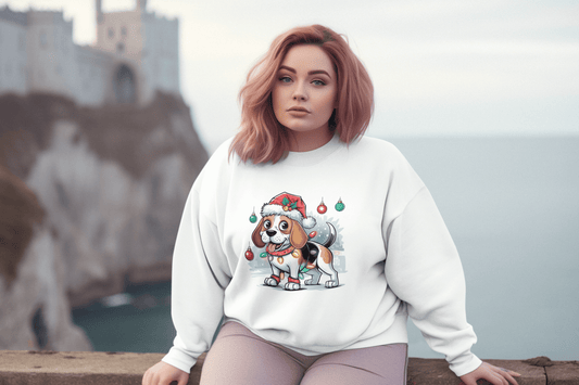 Christmas Beagle Crewneck Sweatshirt