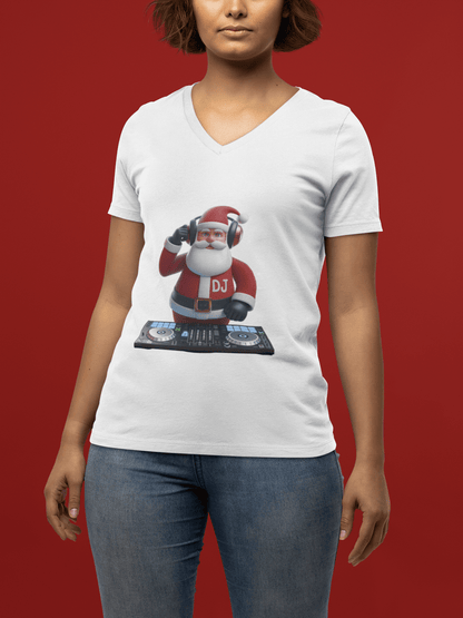 T-Shirt Santa DJ Christmas Tee