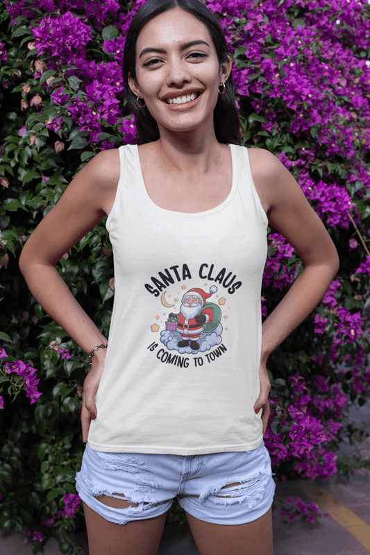 Christmas Tank Top - Santa Clause is Coming to Town