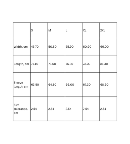 Tropical Sunset Unisex Long Sleeve Tee - Relaxed Vibe for Beach Lovers - Size Chart