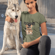 Playful Graphic T-Shirt - 'The Pleasure Is All Mine' Cute Teddy Design - Cookies Trend Collective