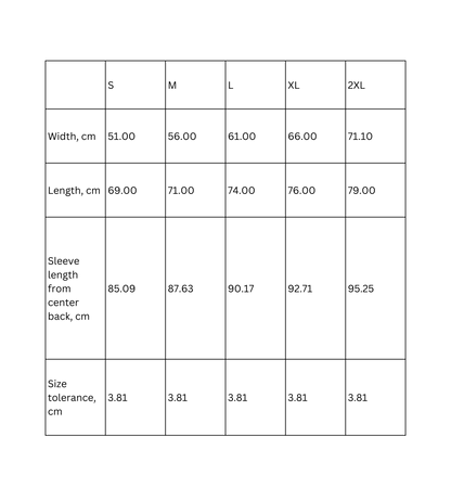 Retro funny fishing quote hoodie - size chart