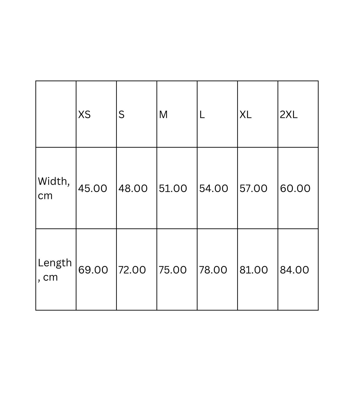 Tank top with vintage pickup truck design - Size Chart