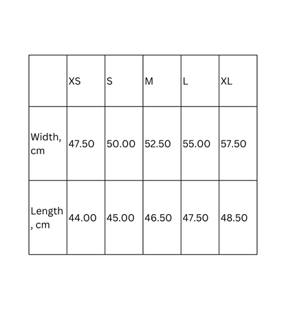 Woman's crop top featuring DJ chibi boy playing decks - size chart