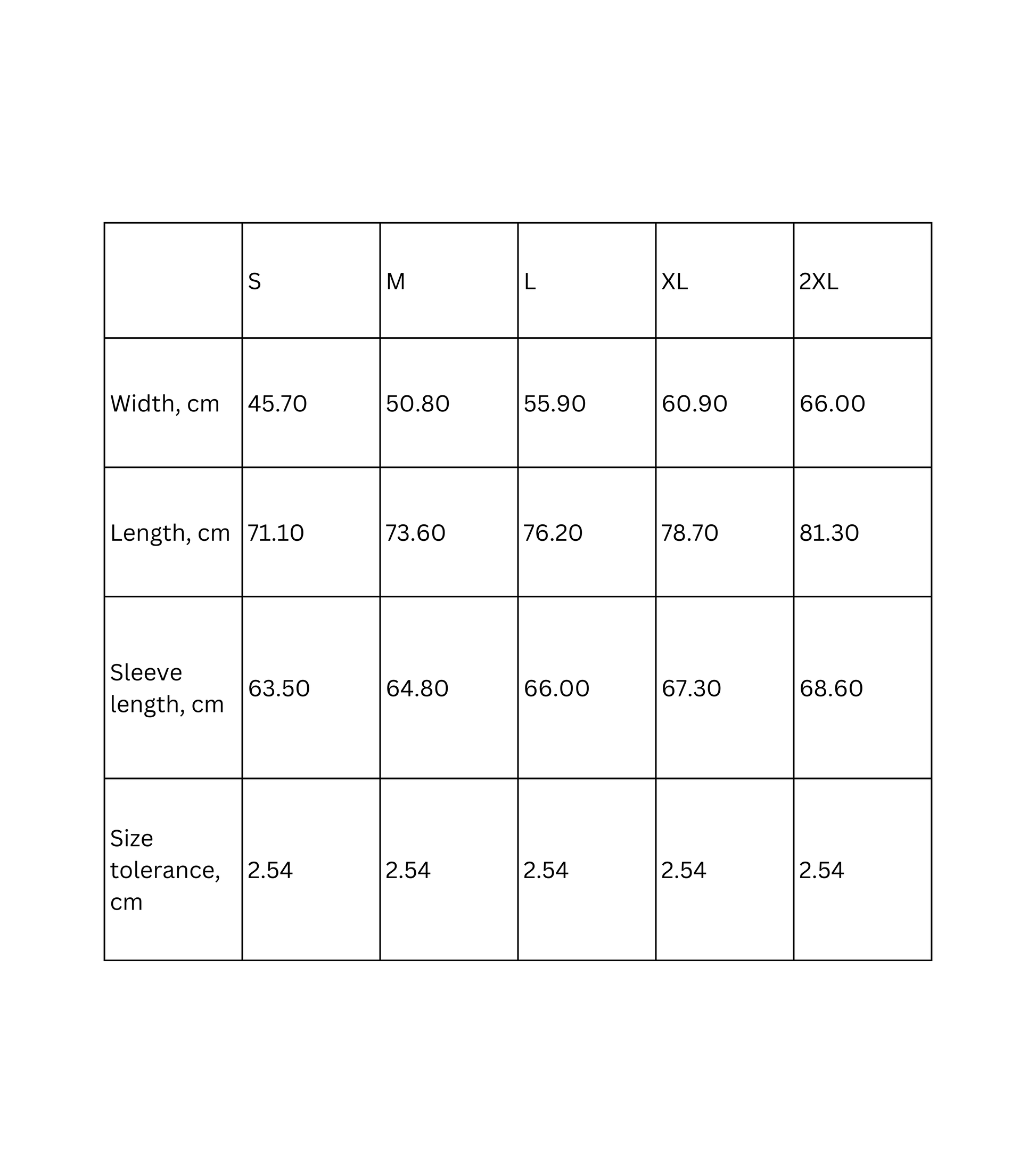 Long sleeve shirt featuring tropical sunset beach design - size chart