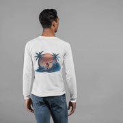 Surfer Long Sleeve Tee with Retro Wave Design - Cookies Trend Collective