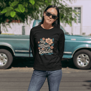 Long Sleeve Tee - Tropical Flower 'My Mum is a Baddie' Design - Cookies Trend Collective