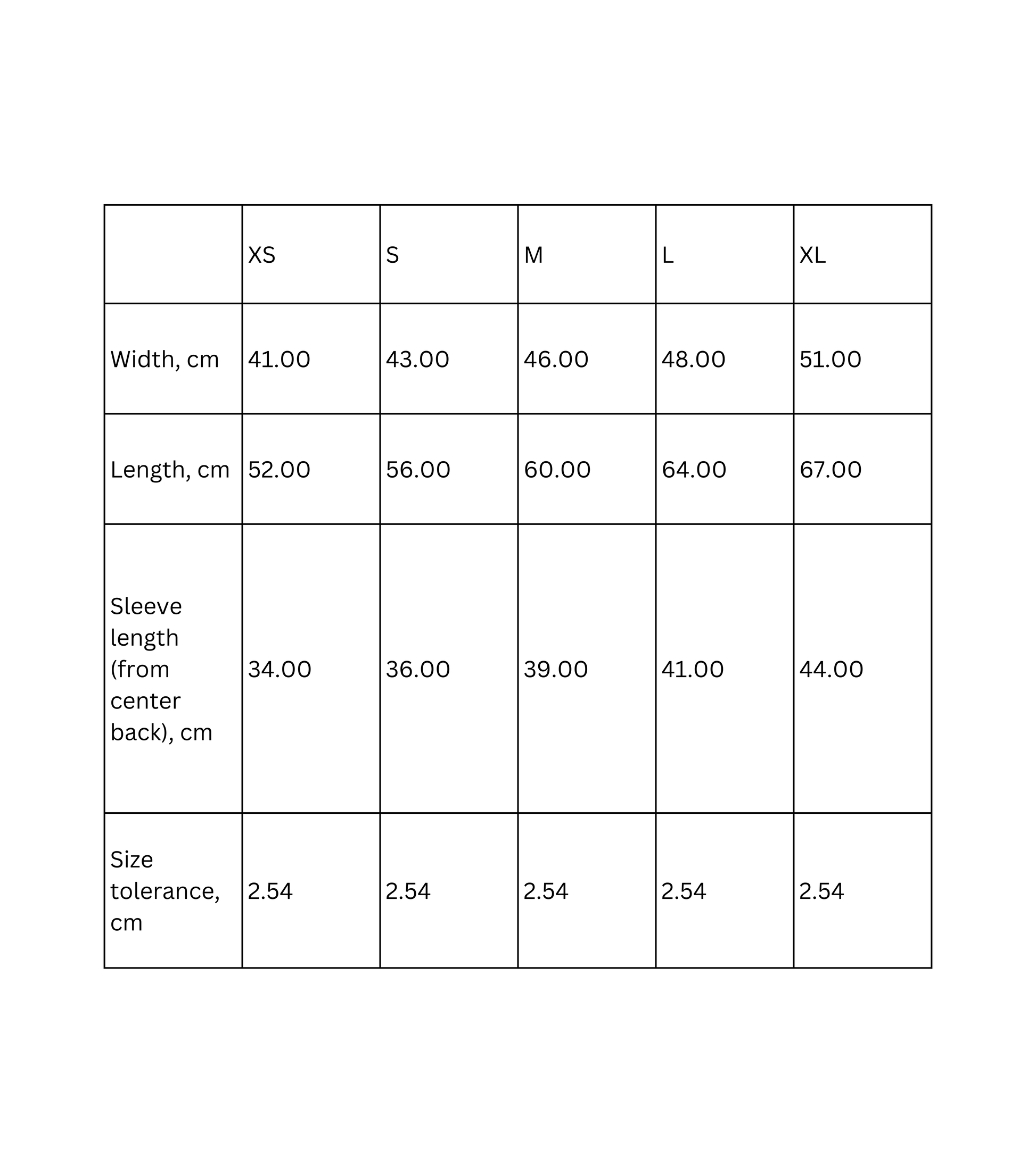 Size chart for Kids Tee 'Little Dragon' including width, length, and sleeve length measurements.