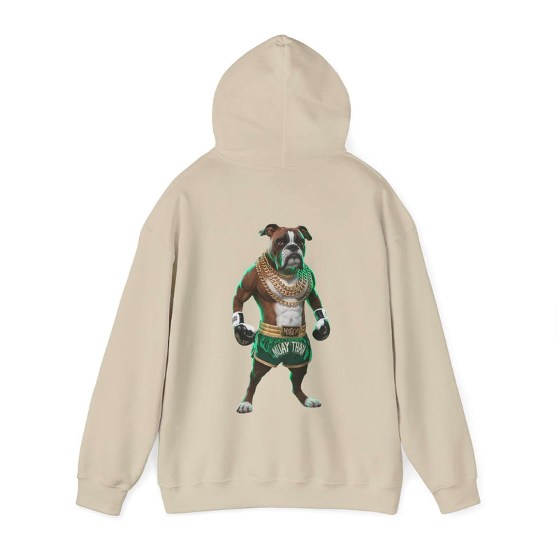 Fun & Unique Boxer Dog Muay Thai Hoodie for Dog Lovers - authentic product design