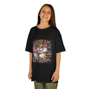 Kids Tee - Playful Cat Eating Ice Cream Design - Cookies Trend Collective