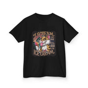 Kids Tee - Playful Cat Eating Ice Cream Design - Cookies Trend Collective