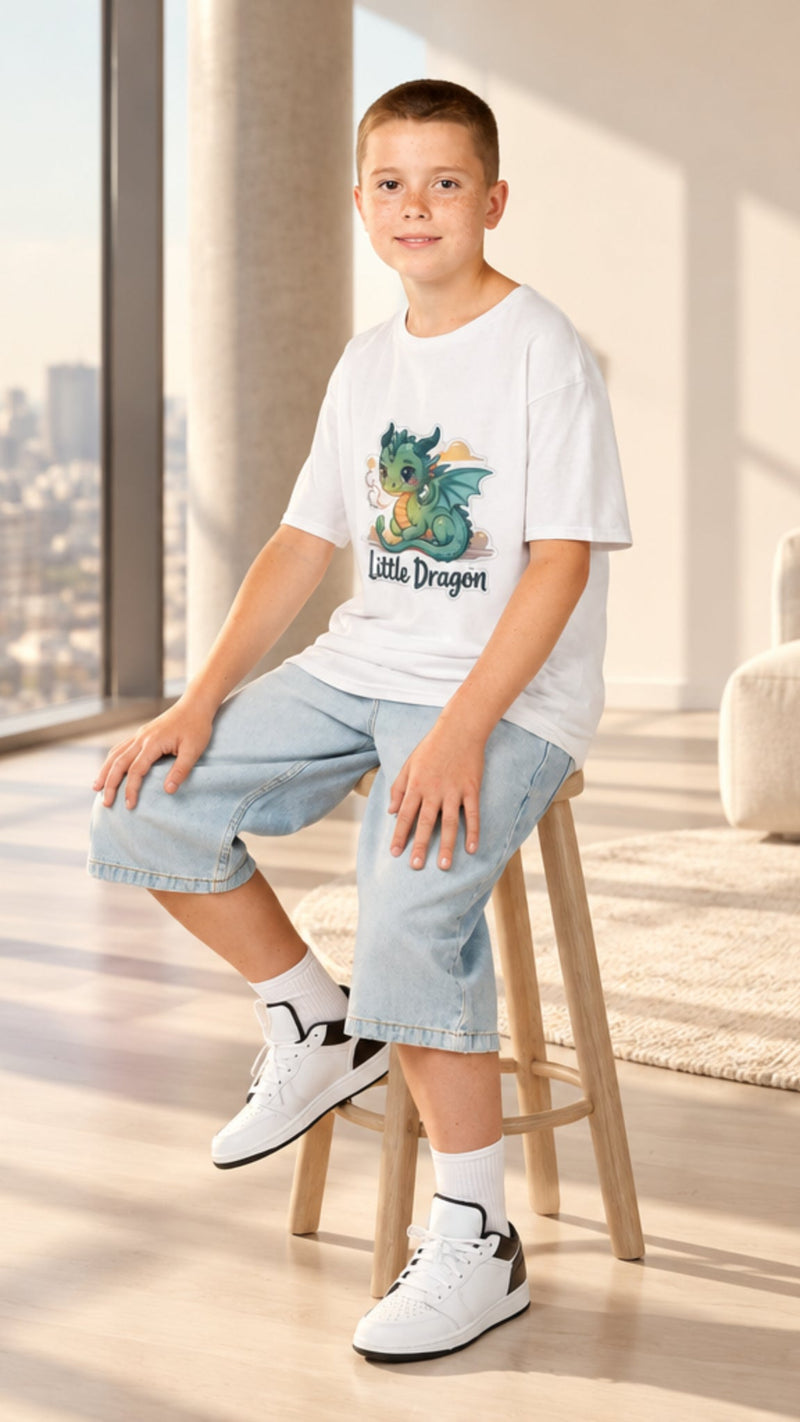 Kids Tee Little Dragon, Cartoon Character Design - authentic product design