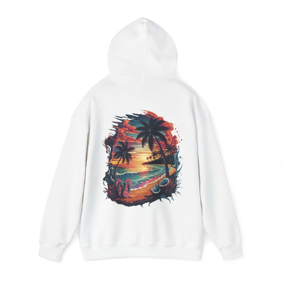 Hooded Sweatshirt - Tropical Sunset Beach Hoodie - Cookies Trend Collective
